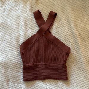 Abercrombie & Fitch Brown Crop Top